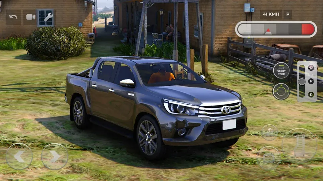 Взломанная Toyota Hilux 4x4 Mountain Ride на Андроид — Безлимитные деньги, все машины открыты — скриншот 1
