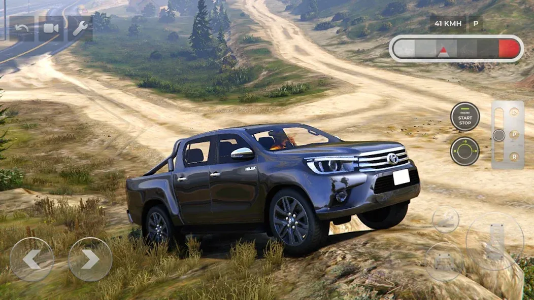 Взломанная Toyota Hilux 4x4 Mountain Ride на Андроид — Безлимитные деньги, все машины открыты — скриншот 5