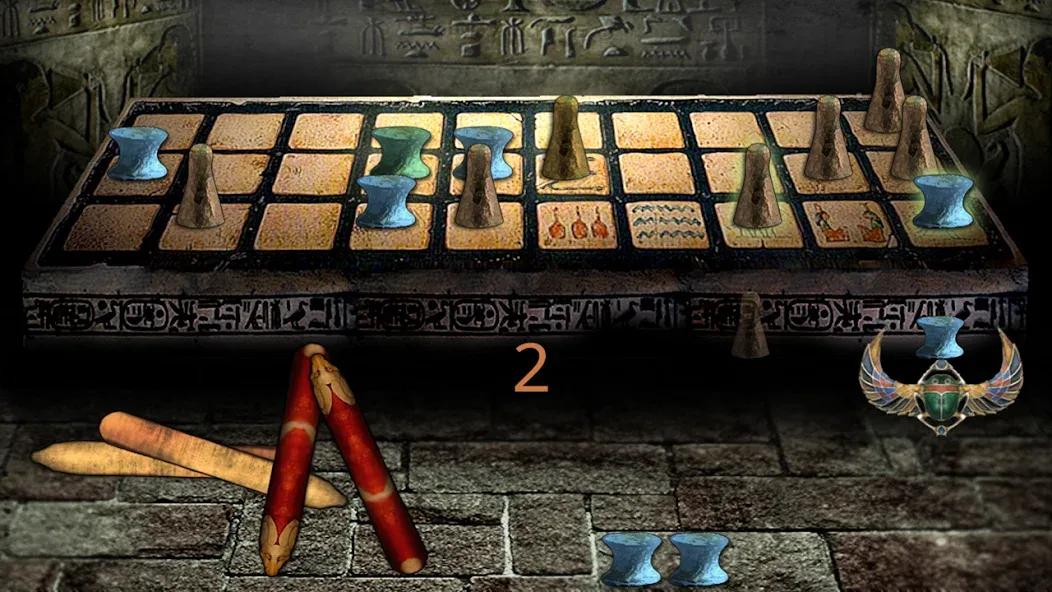 Взломанная Egyptian Senet (Ancient Egypt] на Андроид — Открыты все поля и фишки — скриншот 5