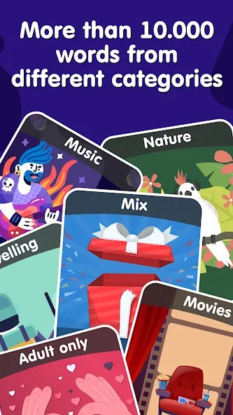 Hands Up: Guess the words на Андроид — Мод Безлимитные подсказки и открыты все слова — скриншот 2