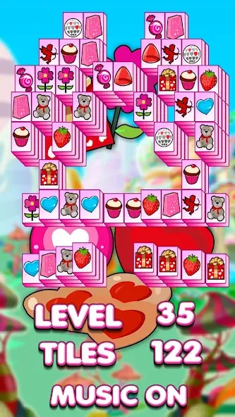 Скачать Lovely Mahjong на телефон — Безлимитные подсказки и отмена ходов — скриншот 5