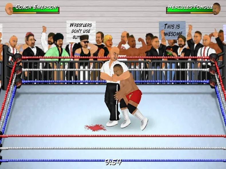 Скачать взломанную Wrestling Revolution — Безлимитные деньги и энергия — скриншот 3