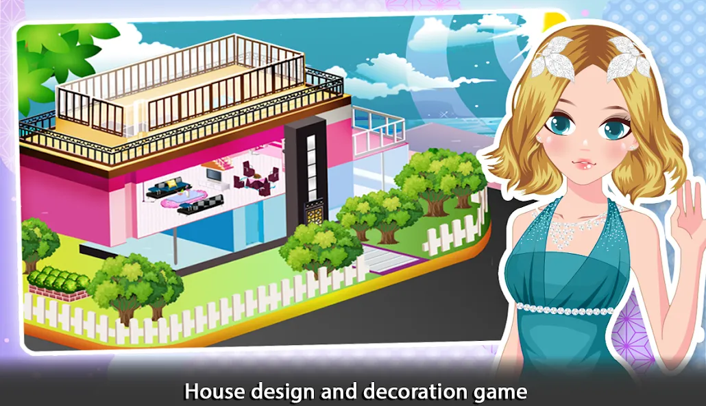 Girl Doll House - Room Design MOD — Безлимитные деньги и открыты все комнаты на Андроид — скриншот 1