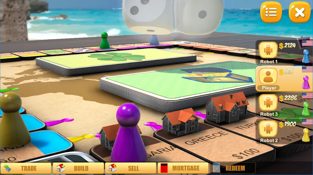 Скачать Rento - Dice Board Game Online на Android — Безлимитные деньги и все функции открыты — скриншот 2