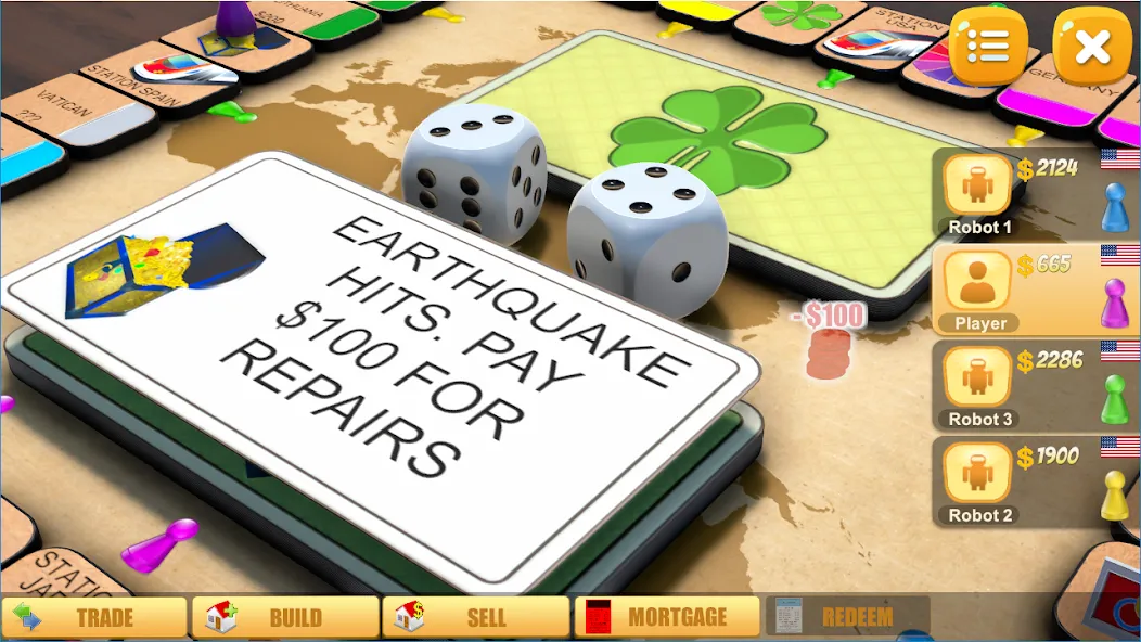 Скачать Rento - Dice Board Game Online на Android — Безлимитные деньги и все функции открыты — скриншот 3