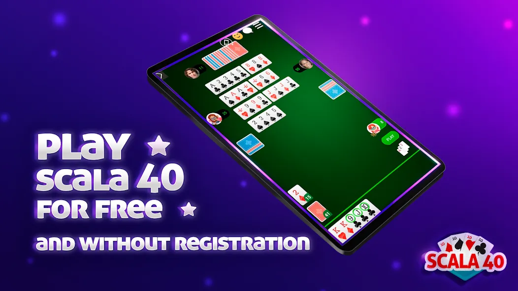 Скачать взлом Scala 40 Online - Card Game на Андроид — Онлайн игра без рекламы — скриншот 1