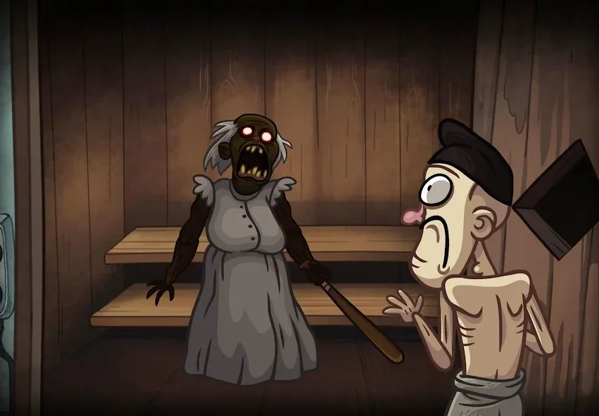 Скачать взломанную Troll Face Quest: Horror 3 — Безлимитные подсказки и открыты все уровни — скриншот 2