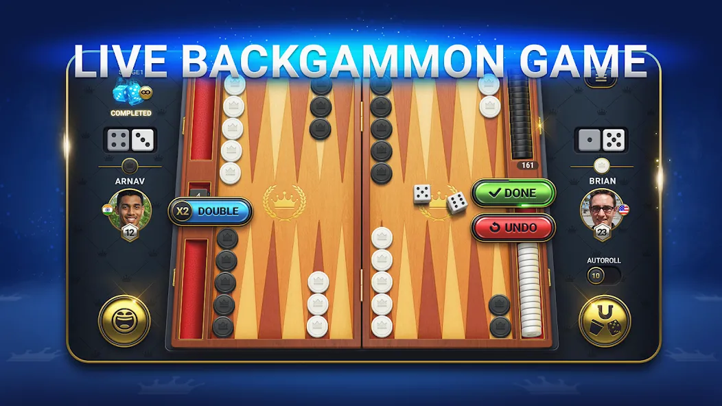 Скачать Backgammon Live - Online Games — Модификация Бесконечные монеты и без рекламы — скриншот 2