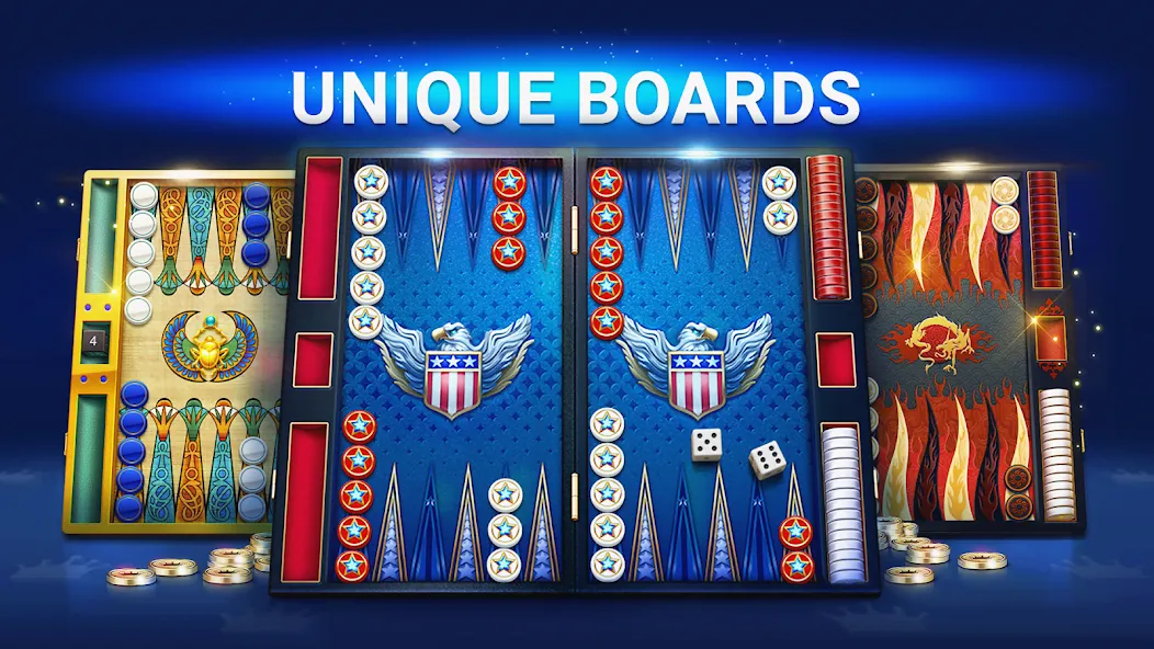 Скачать Backgammon Live - Online Games — Модификация Бесконечные монеты и без рекламы — скриншот 4