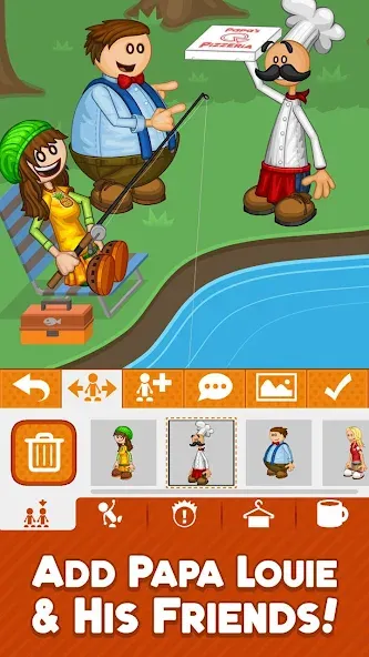 Papa Louie Pals — Взломанная версия (Безлимитные монеты и все наряды) — скриншот 4 Papa Louie Pals — Взломанная версия (Безлимитные монеты и все наряды) — скриншот 4