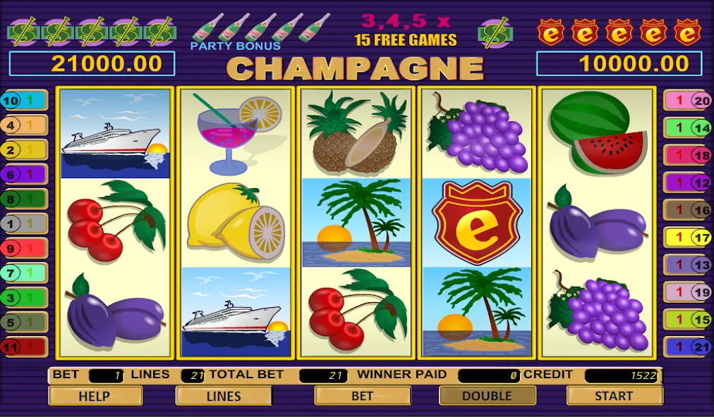 Скачать Champagne Slot на Android — Безлимитные монеты и бонусы — скриншот 1