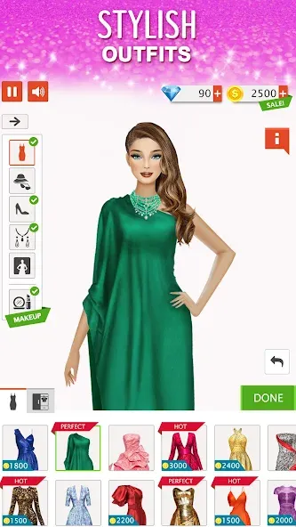 Скачать Fashion Stylist: Dress Up Game с модом — Безлимитные деньги и все наряды — скриншот 2 Скачать Fashion Stylist: Dress Up Game с модом — Безлимитные деньги и все наряды — скриншот 2