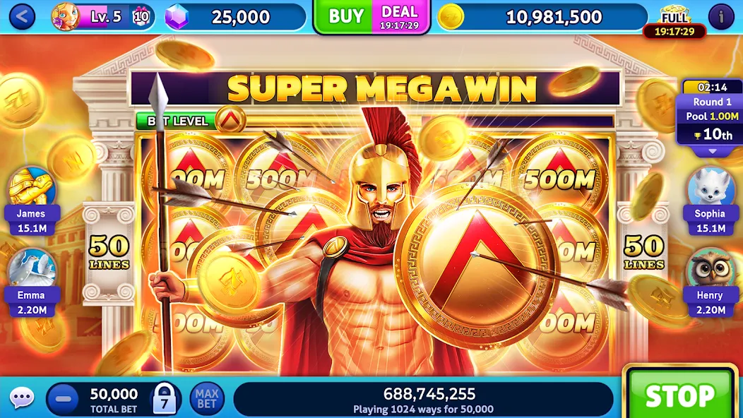Jackpot Madness Slots Casino — Мод: Безлимитные монеты и джекпоты — скриншот 2