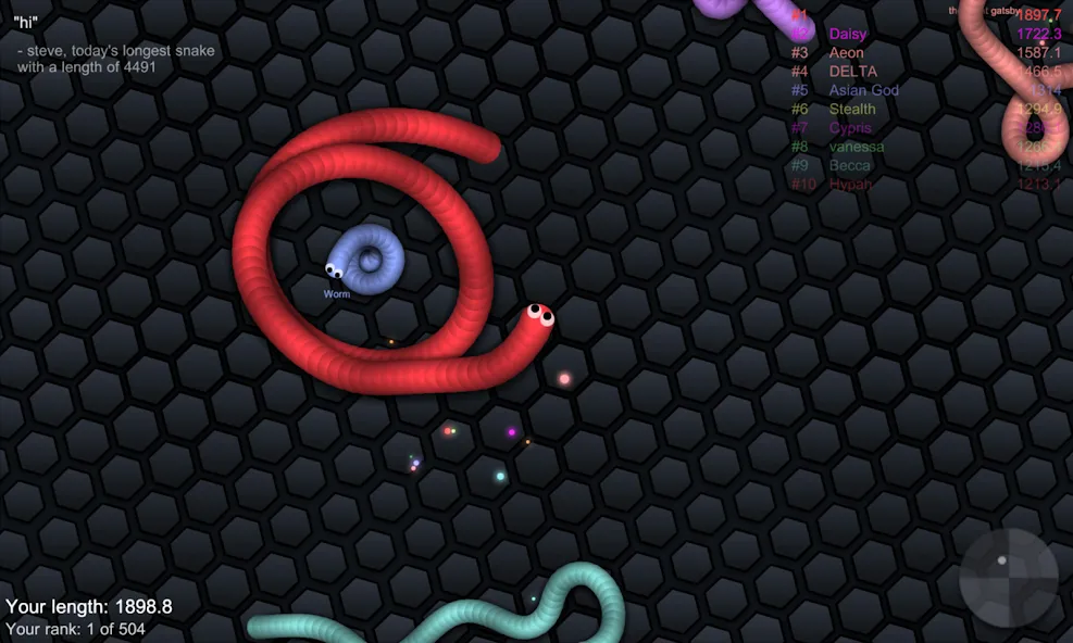 slither.io — Без рекламы и бесконечный рост — скриншот 4