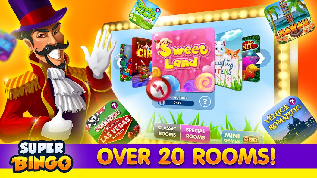 Super Bingo HD - Bingo Games MOD APK на Android — Без рекламы и бесконечные билеты — скриншот 3