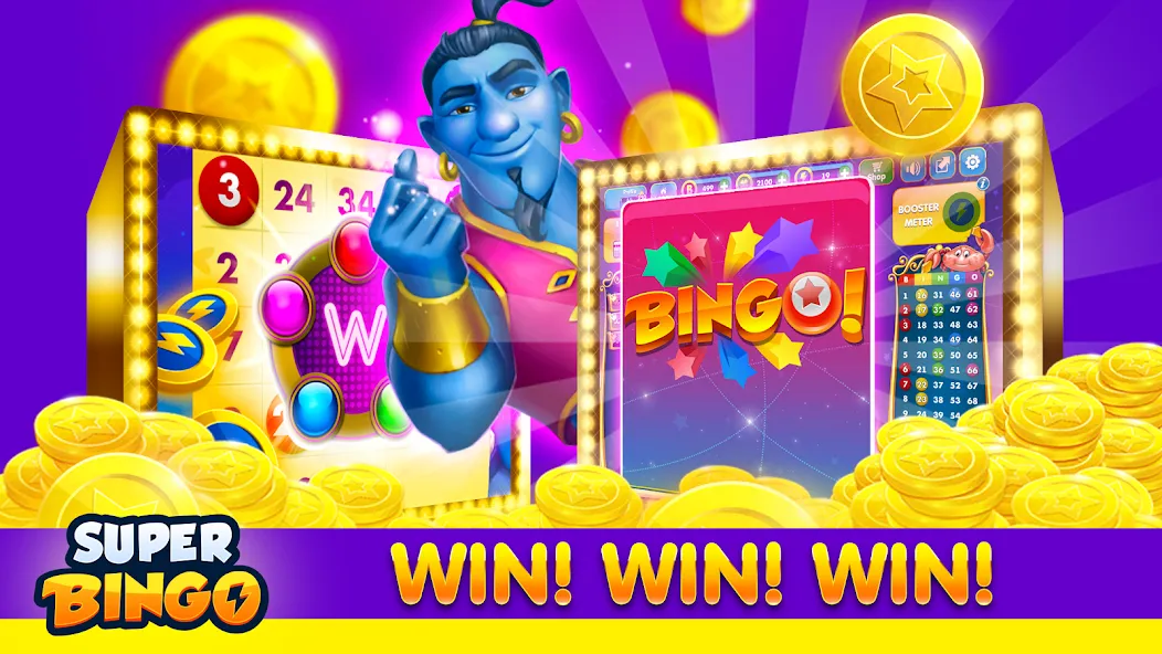 Super Bingo HD - Bingo Games MOD APK на Android — Без рекламы и бесконечные билеты — скриншот 5