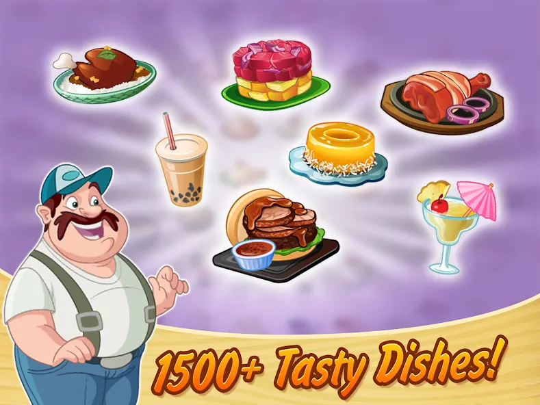 Kitchen Scramble: Cooking Game на Андроид — Мод Безлимитные монеты и все рецепты — скриншот 4
