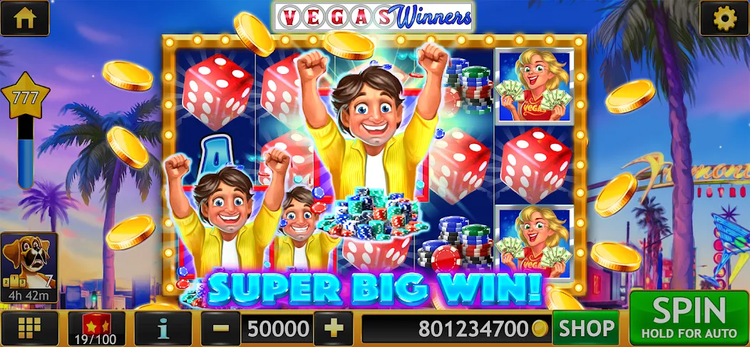 Скачать Slots of Luck: Vegas Casino (Мод: Безлимитные монеты и бонусы) на Андроид — скриншот 2 Скачать Slots of Luck: Vegas Casino (Мод: Безлимитные монеты и бонусы) на Андроид — скриншот 2