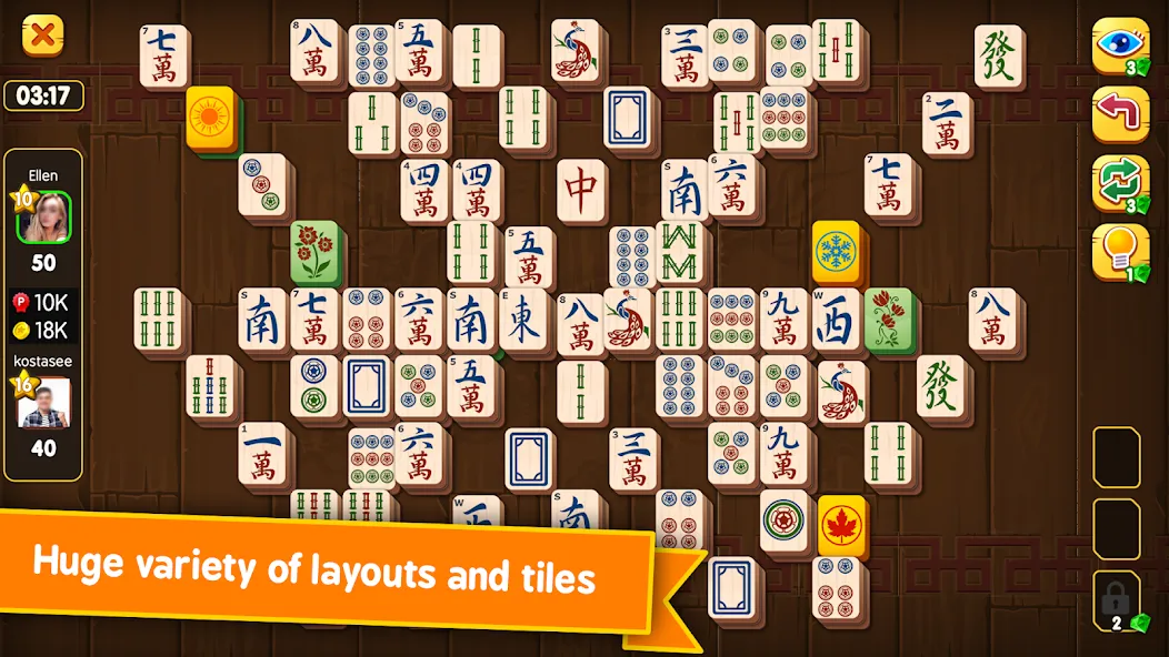 Mahjong Duels на Андроид — Безлимитные монеты и все уровни — скриншот 1