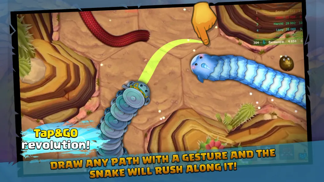 Little Big Snake — Мод: Безлимитные монеты и ускорение — скриншот 2