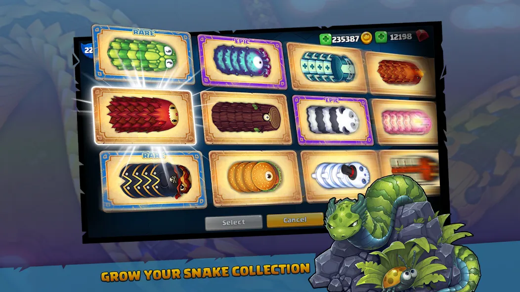 Little Big Snake — Мод: Безлимитные монеты и ускорение — скриншот 3
