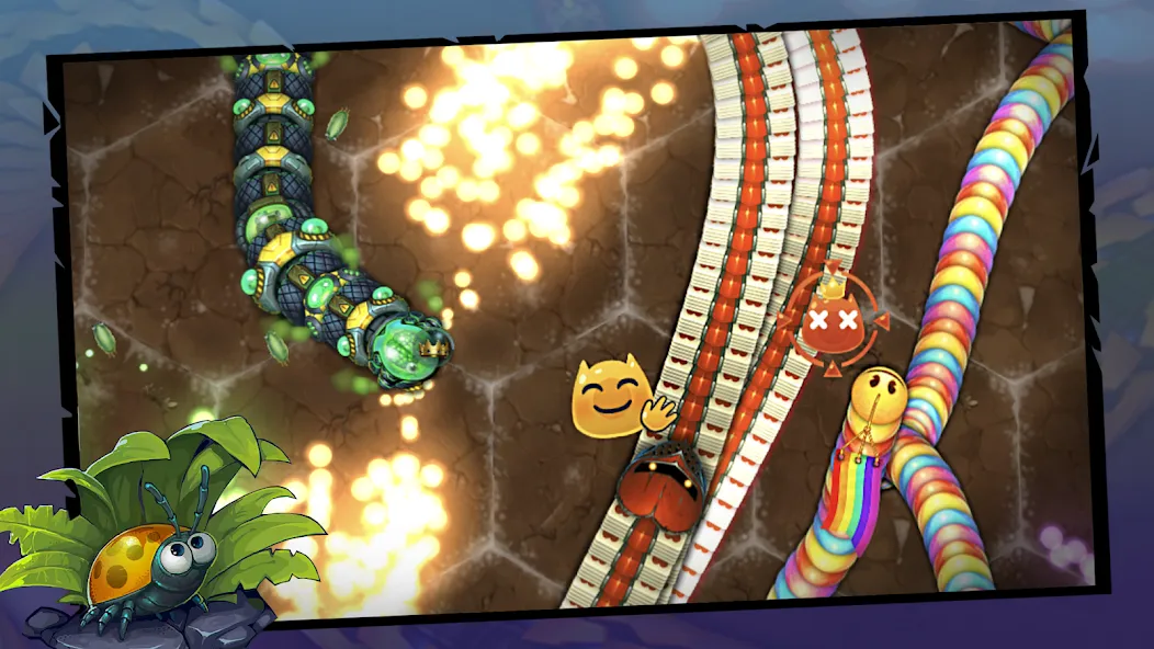 Little Big Snake — Мод: Безлимитные монеты и ускорение — скриншот 5