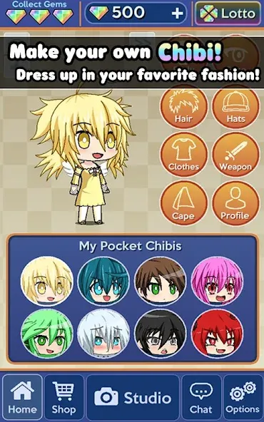 Скачать Pocket Chibi - Anime Dress Up — Последняя версия (Безлимитные монеты и алмазы) — скриншот 2 Скачать Pocket Chibi - Anime Dress Up — Последняя версия (Безлимитные монеты и алмазы) — скриншот 2