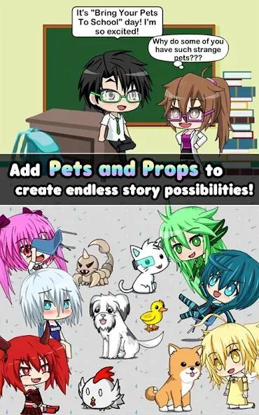 Скачать Pocket Chibi - Anime Dress Up — Последняя версия (Безлимитные монеты и алмазы) — скриншот 4 Скачать Pocket Chibi - Anime Dress Up — Последняя версия (Безлимитные монеты и алмазы) — скриншот 4