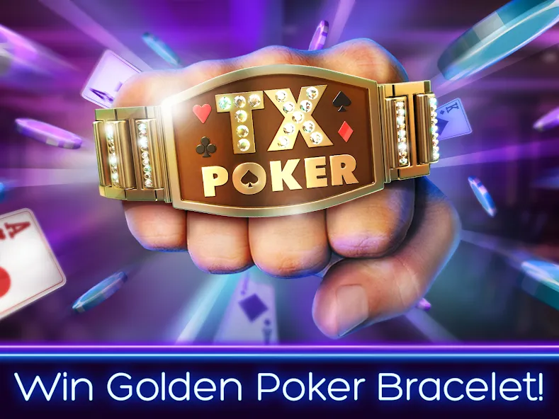 TX Poker - Texas Holdem Poker (Мод Безлимитные фишки и все функции открыты) — скриншот 1