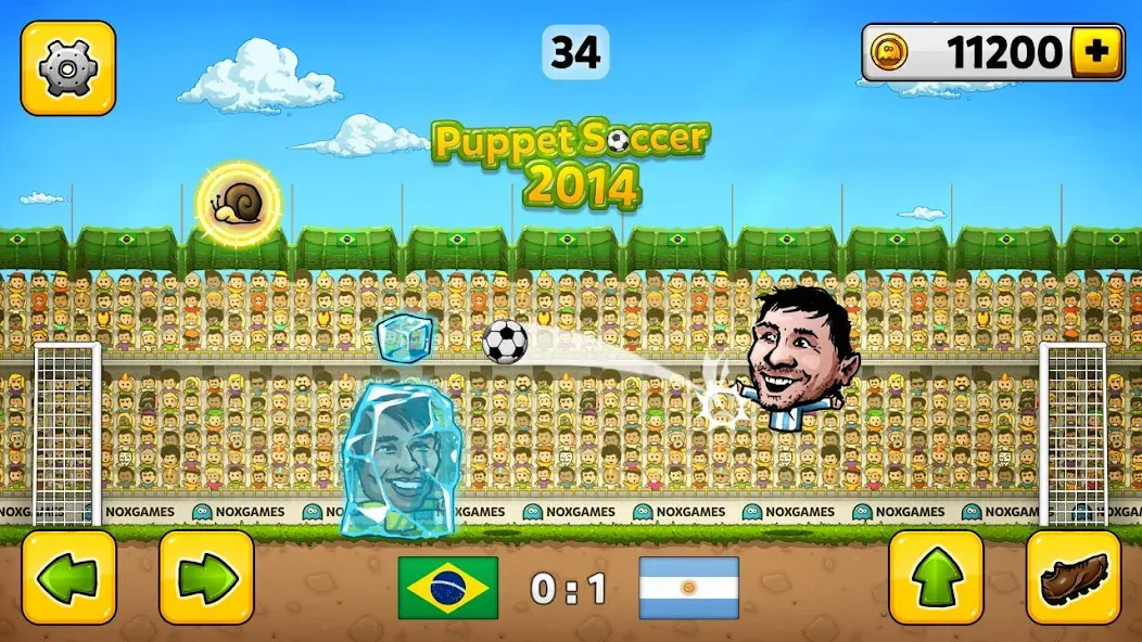 Скачать Puppet Soccer - Football — Безлимитные монеты и открытые команды — скриншот 1