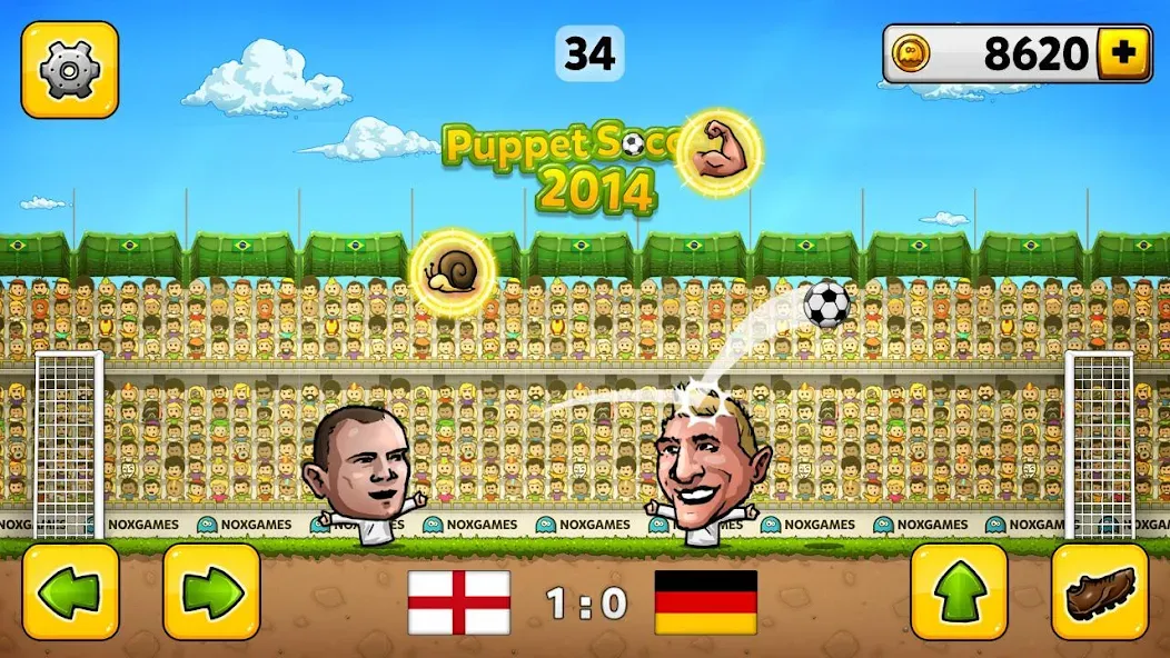 Скачать Puppet Soccer - Football — Безлимитные монеты и открытые команды — скриншот 2