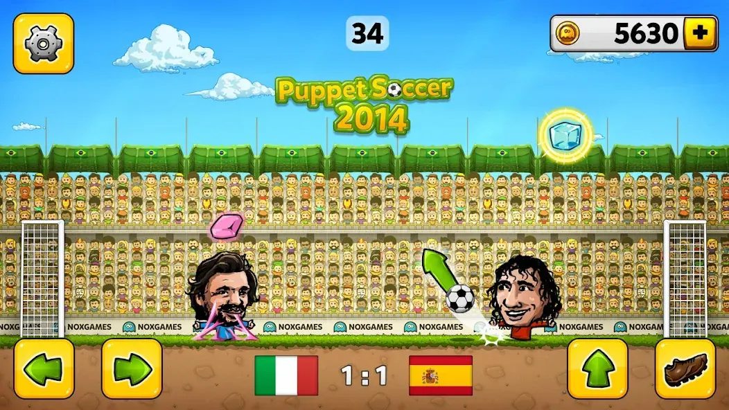 Скачать Puppet Soccer - Football — Безлимитные монеты и открытые команды — скриншот 3