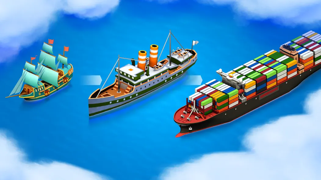 Скачать Sea Port: Cargo Boat Tycoon (Мод: Безлимитные деньги и ресурсы) на Андроид — скриншот 2
