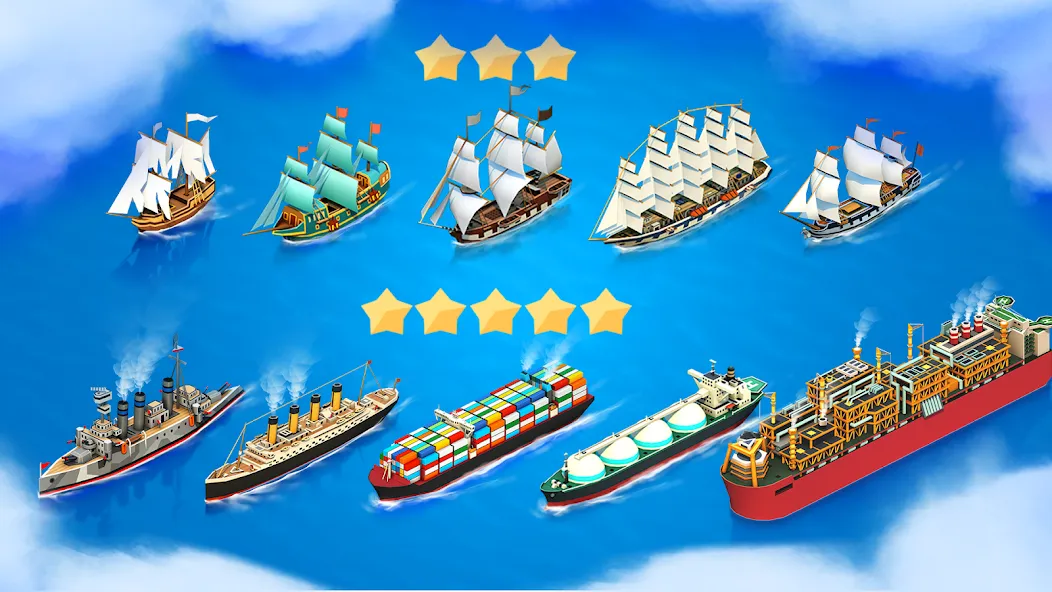 Скачать Sea Port: Cargo Boat Tycoon (Мод: Безлимитные деньги и ресурсы) на Андроид — скриншот 4