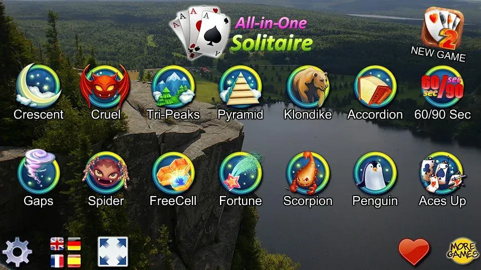 Скачать All-in-One Solitaire — Последняя версия (Все режимы пасьянса открыты) — скриншот 1
