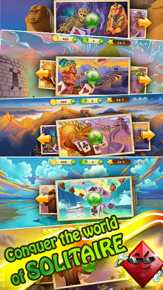 Скачать Solitaire Journey с модом — Без рекламы и бесконечные подсказки — скриншот 2