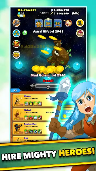Скачать Clicker Heroes - Idle RPG MOD APK — Безлимитные деньги и урон — скриншот 4