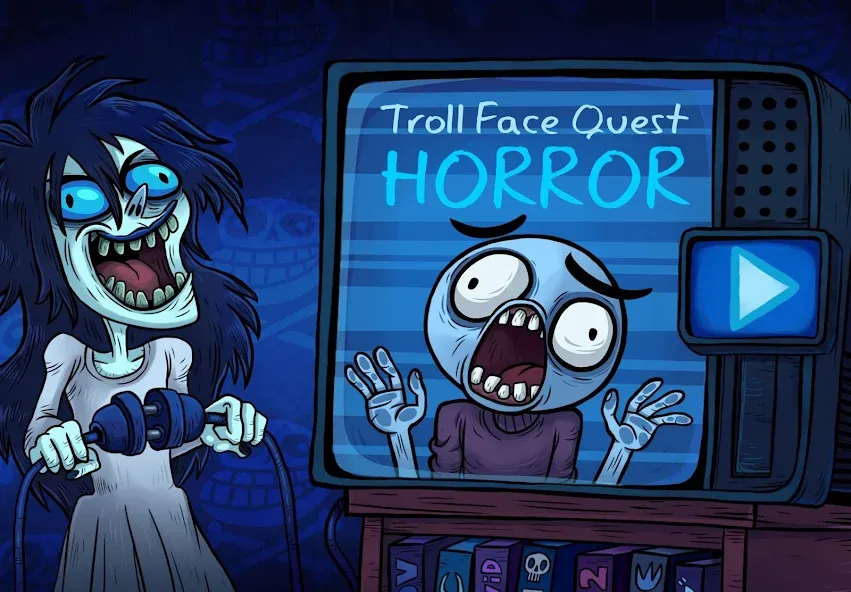 Troll Face Quest: Horror — Взломанная версия (Безлимитные подсказки и открыты все уровни) — скриншот 1 Troll Face Quest: Horror — Взломанная версия (Безлимитные подсказки и открыты все уровни) — скриншот 1