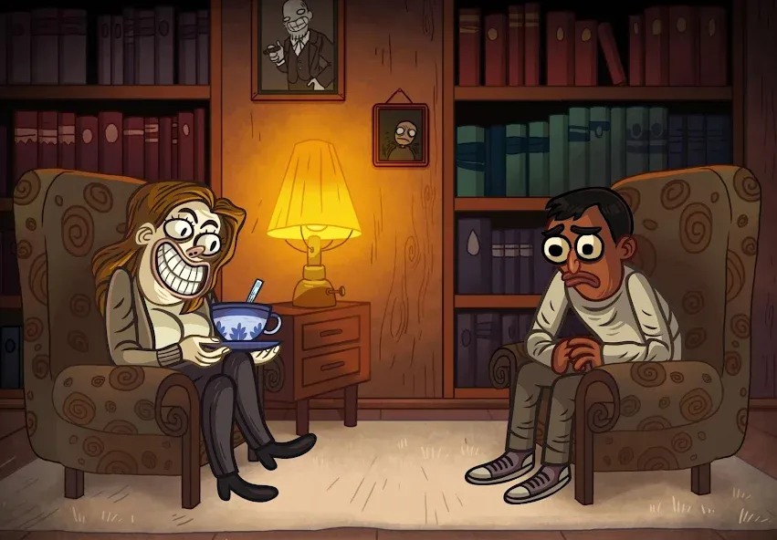 Troll Face Quest: Horror — Взломанная версия (Безлимитные подсказки и открыты все уровни) — скриншот 5 Troll Face Quest: Horror — Взломанная версия (Безлимитные подсказки и открыты все уровни) — скриншот 5