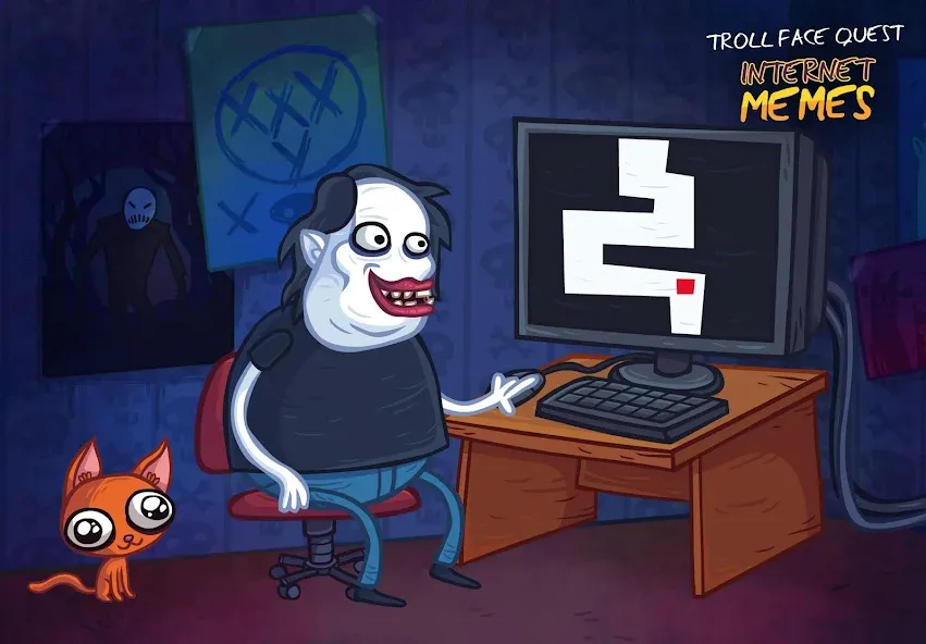 Скачать Troll Face Quest Internet Meme с модом — Безлимитные подсказки и открыты все уровни — скриншот 1