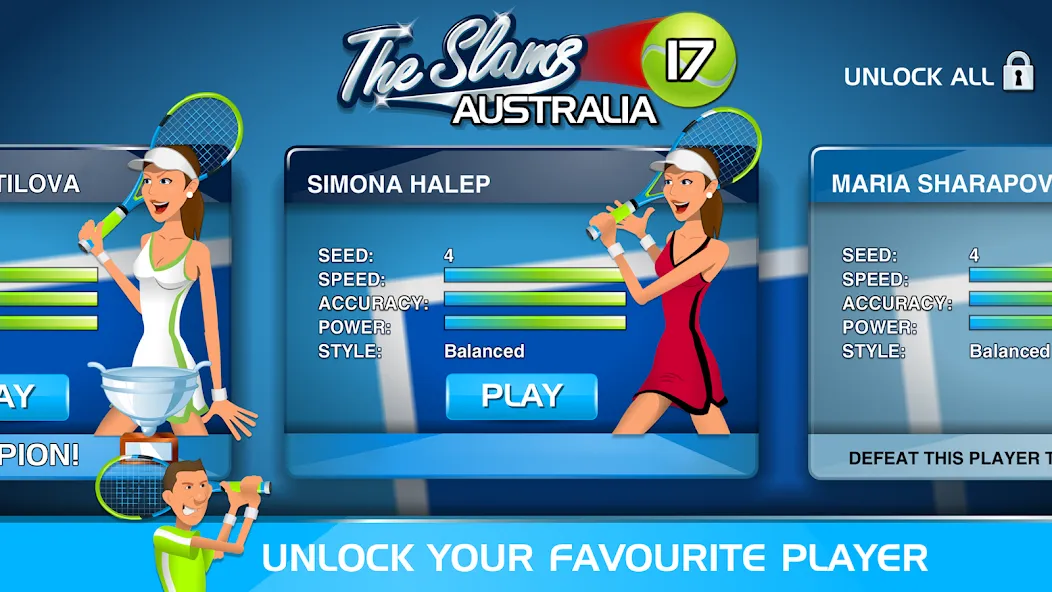 Скачать Stick Tennis на Android — Безлимитные деньги и все ракетки — скриншот 4