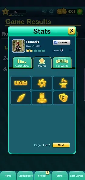 Word Battle MOD APK на Android — Безлимитные подсказки и жизни — скриншот 3
