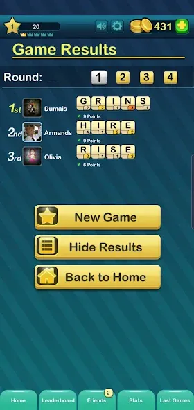 Word Battle MOD APK на Android — Безлимитные подсказки и жизни — скриншот 4