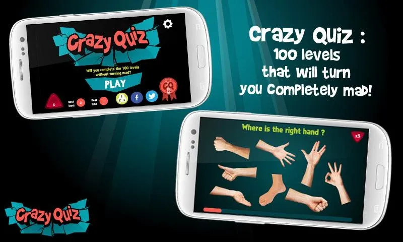 Взломанная Crazy Quiz на Андроид — Безлимитные подсказки и открыты все категории — скриншот 1