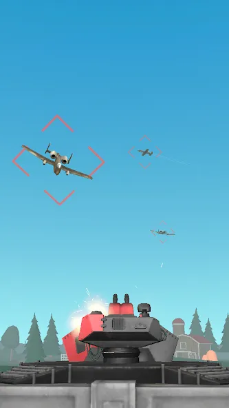 Air Defense: Airplane Shooting на Андроид — Безлимитные деньги и патроны — скриншот 1