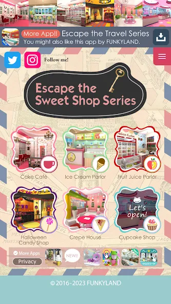 Взломанная Escape the Sweet Shop Series на Андроид — Открыты все уровни и подсказки — скриншот 1