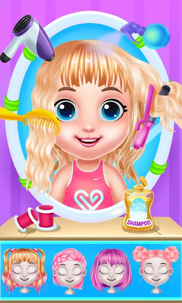 Baby Girl Caring Pinky Style MOD — Открыты все наряды и аксессуары на Андроид — скриншот 2