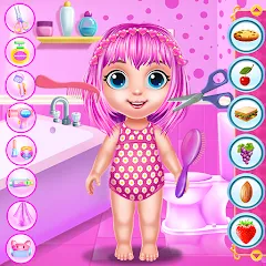 Baby Girl Caring Pinky Style MOD — Открыты все наряды и аксессуары на Андроид