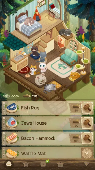 Скачать Secret Cat Forest MOD APK — Много монет и редких котов — скриншот 4