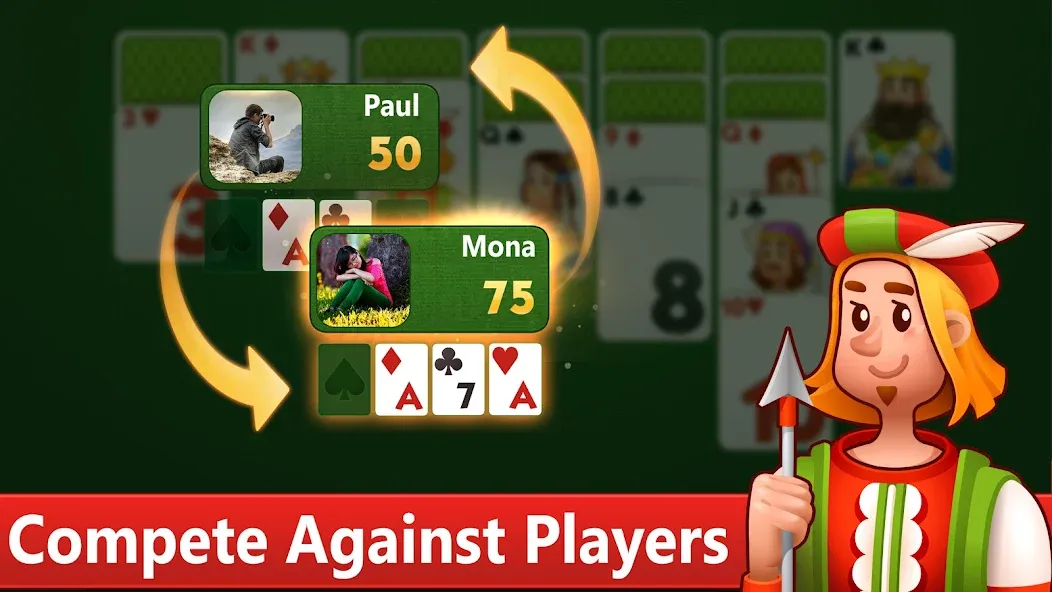 Klondike Solitaire card game MOD APK — Без рекламы и безлимитные подсказки — скриншот 5